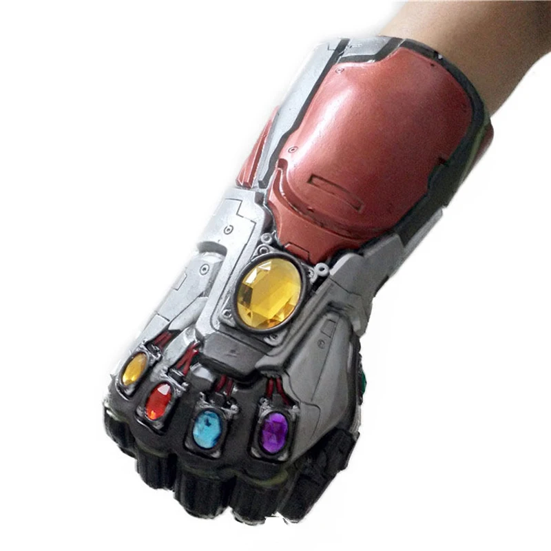 New Avengers Endgame Superhero Iron Man Tony Stark Thanos Infinity Stone Cosplay Gloves Latex Hand Gauntlet Cosplay Props toys
New Avengers Endgame Superhero Iron Man Tony Stark Thanos Infinity Stone Cosplay Gloves Latex Hand Gauntlet Cosplay Props toys