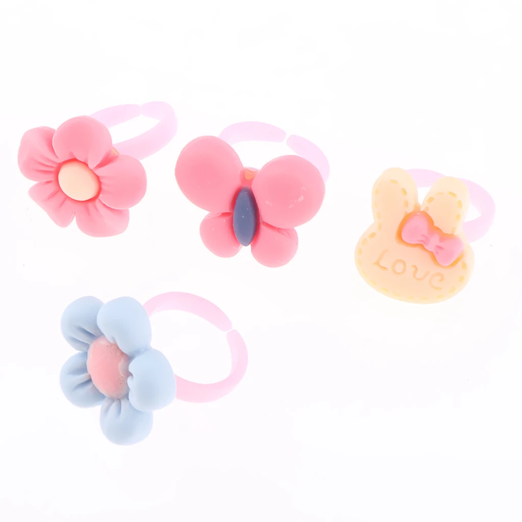 MagiDeal 36 Pieces Resin Finger Rings Pretend Play Jewelry for Little Girls