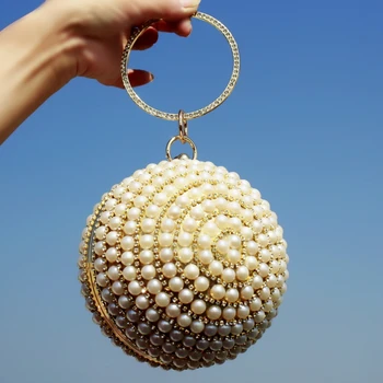 TekiEssica Designer Luxury Ball Shaped Beading Diamonds Sparkling pearls Minaudiere Women Shoulder Bag Mini Crossbody Party Bag
TekiEssica Designer Luxury Ball Shaped Beading Diamonds Sparkling pearls Minaudiere Women Shoulder Bag Mini Crossbody Party Bag