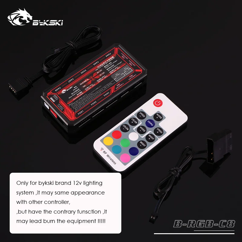 Bykski 12v RGB controller ,control the fan,pump ,reservoir gpu ,cpu water cooling block with 12v 4pin light , B-RGB-C8
Bykski 12v RGB controller ,control the fan,pump ,reservoir gpu ,cpu water cooling block with 12v 4pin light , B-RGB-C8