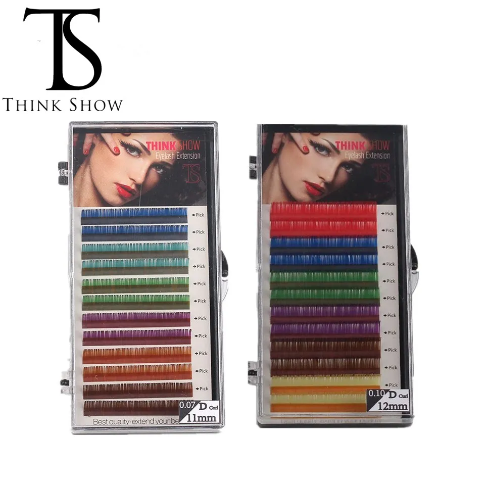 Thinkshow Rainbow Colored Eyelash Extension ,colour eyelashes,colorful eyelash extension, 3 trays set,12rows/tray, 6 Colors
Thinkshow Rainbow Colored Eyelash Extension ,colour eyelashes,colorful eyelash extension, 3 trays set,12rows/tray, 6 Colors
