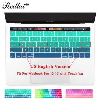 Redlai Gradient Color US English Alphabet Silicone Keyboard Cover Stickers For MacBook Pro 13 15" with Touch Bar A1706 & A1707
Redlai Gradient Color US English Alphabet Silicone Keyboard Cover Stickers For MacBook Pro 13 15" with Touch Bar A1706 & A1707