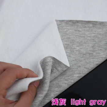 

Light Gray Cotton Polyester Velour Knit Fabric Luxurious kid Wear Super Soft Extra Plush Stretchy 60" Wide Sold By The Yard