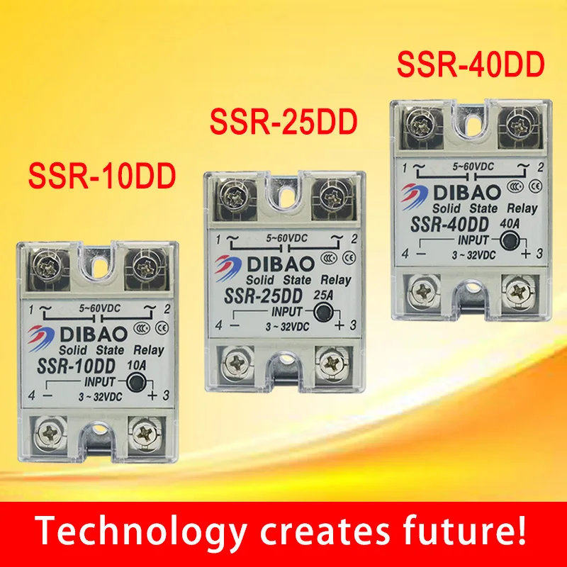 SSR-10DD/SSR-25DD/SSR-40DD DC control DC SSR white shell Single phase Solid state relay 5~60VDC
SSR-10DD/SSR-25DD/SSR-40DD DC control DC SSR white shell Single phase Solid state relay 5~60VDC