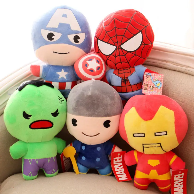 NEW 12CM Q Edition Avengers Plush Toys Hulk Thor Captain America Ironman Spiderman Stuffed Plush Toys Stuffed Soft Dolls Gift
NEW 12CM Q Edition Avengers Plush Toys Hulk Thor Captain America Ironman Spiderman Stuffed Plush Toys Stuffed Soft Dolls Gift