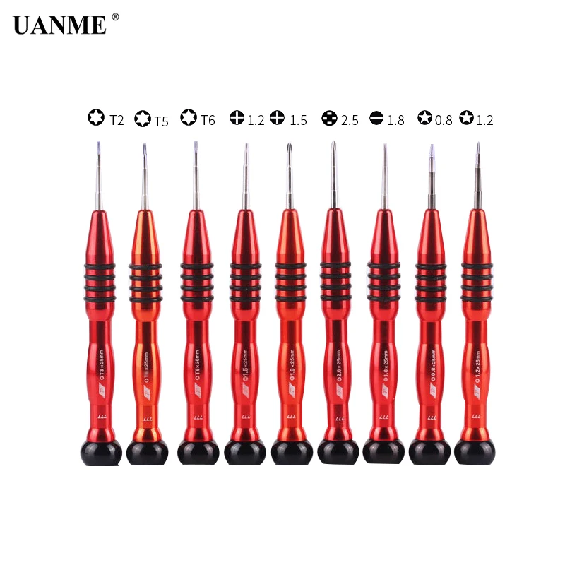 1PCS T2 T5 T6/ Phillips 1.2 1.5 2.5/ 1.8 Slotted/ 0.8 1.2 Five-star Precision Screwdriver For iPhone Phone PC Repair Tool
1PCS T2 T5 T6/ Phillips 1.2 1.5 2.5/ 1.8 Slotted/ 0.8 1.2 Five-star Precision Screwdriver For iPhone Phone PC Repair Tool