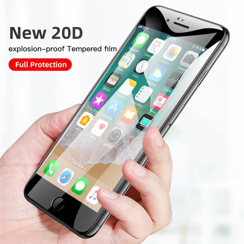 20D Curved Edge Full Cover Protective Glass On The For iPhone 7 8 6 6S Plus Tempered Screen Protector For X XR XS Max Glass Film
20D Curved Edge Full Cover Protective Glass On The For iPhone 7 8 6 6S Plus Tempered Screen Protector For X XR XS Max Glass Film