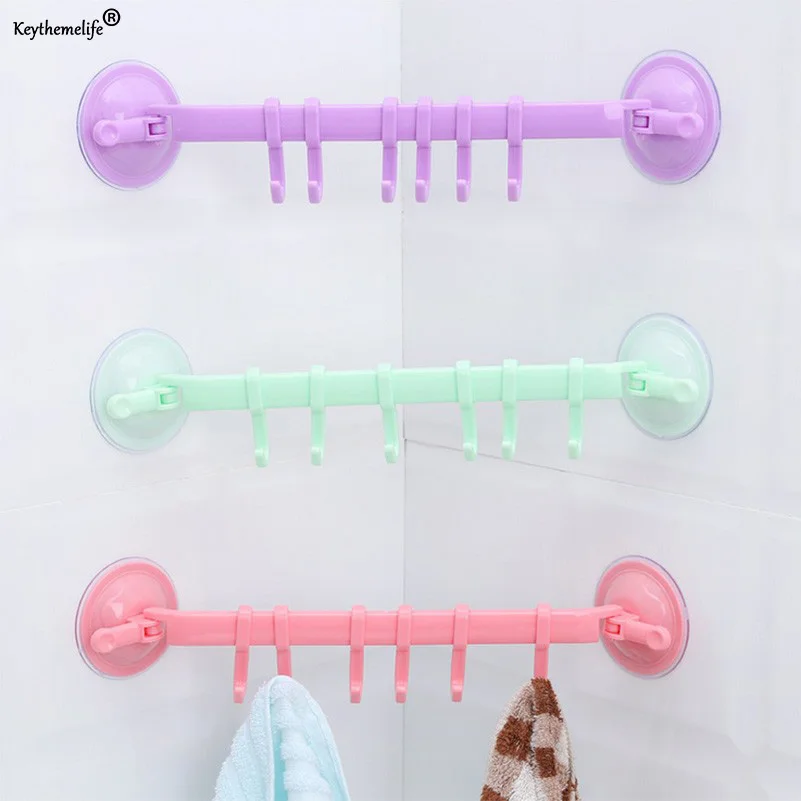 Adjustable Double Suction Cup Towel Hanger Rack 6 Hooks Hanging Shelves Holders Lock Type Sucker Kitchen Bathroom Hook Organizer
Adjustable Double Suction Cup Towel Hanger Rack 6 Hooks Hanging Shelves Holders Lock Type Sucker Kitchen Bathroom Hook Organizer