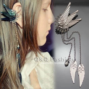 Fairy Tail Elf Pixie Angel Wing Long Chain Tassel Ear Cuffs Ear Clip On Pinzas Earrings oorbellen Brincos Fancy Dress Jewelry
Fairy Tail Elf Pixie Angel Wing Long Chain Tassel Ear Cuffs Ear Clip On Pinzas Earrings oorbellen Brincos Fancy Dress Jewelry