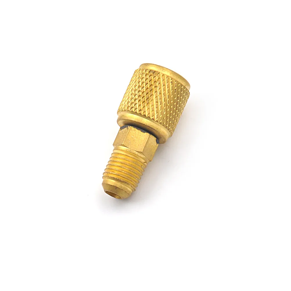 Brass Air Conditioners Adapters R410a Adapter Fitting 1/4" Male to 5/16" SAE Female Charging Hose to Vacuum Pump
Brass Air Conditioners Adapters R410a Adapter Fitting 1/4" Male to 5/16" SAE Female Charging Hose to Vacuum Pump