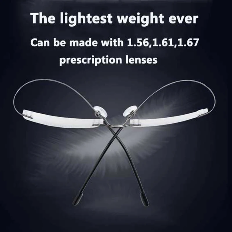 MOYSSEN Men/Women Memory Titanium Alloy Rimless Glasses Frame Myopia Optical Frames Prescription Glasses 1.56 1.61 1.67 lenses
MOYSSEN Men/Women Memory Titanium Alloy Rimless Glasses Frame Myopia Optical Frames Prescription Glasses 1.56 1.61 1.67 lenses