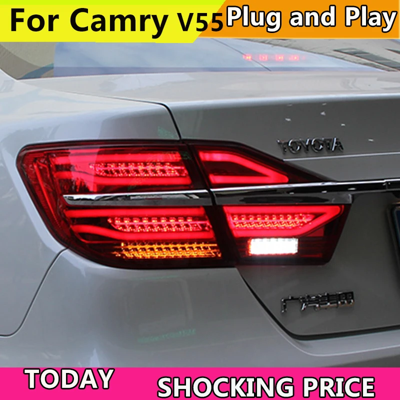 Car Styling Rear Light Accessories for Toyota Camry LED Taillights 2015-17 V55 Camry Tail Light Rear Lamp DRL+Brake+Park+Signal
Car Styling Rear Light Accessories for Toyota Camry LED Taillights 2015-17 V55 Camry Tail Light Rear Lamp DRL+Brake+Park+Signal