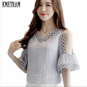 KMETRAM 2019 New Womens Tops Fashion Women Spring Summer Chiffon Blouse Plus Size Blusa Feminina Flare Sleeve Casual Shirt HH773 
KMETRAM 2019 New Womens Tops Fashion Women Spring Summer Chiffon Blouse Plus Size Blusa Feminina Flare Sleeve Casual Shirt HH773