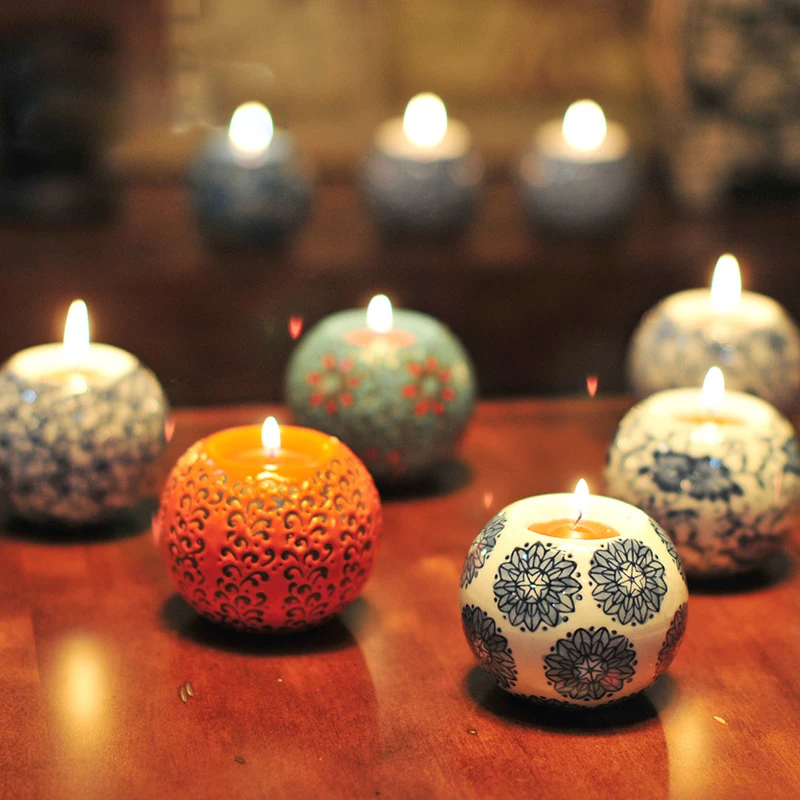 European Style Ceramic Round Ball Candle Holders Retro Candlestick Ornaments For Wedding Centerpieces Candlestick Home Decor
European Style Ceramic Round Ball Candle Holders Retro Candlestick Ornaments For Wedding Centerpieces Candlestick Home Decor
