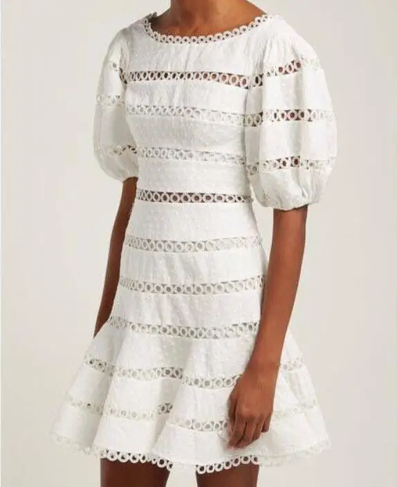 White Women Dress Top Quality Sexy Hollow Out Puff Sleeve Celebrity Night Club Party Dresses Bodycon Mini Summer Dress
White Women Dress Top Quality Sexy Hollow Out Puff Sleeve Celebrity Night Club Party Dresses Bodycon Mini Summer Dress