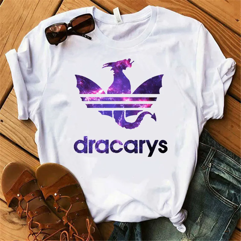 Showtly New summer dracarys female tshirt Fashion Harajuku white T-shirt with print Cool Hip Hop streetware women short sleeve
Showtly New summer dracarys female tshirt Fashion Harajuku white T-shirt with print Cool Hip Hop streetware women short sleeve