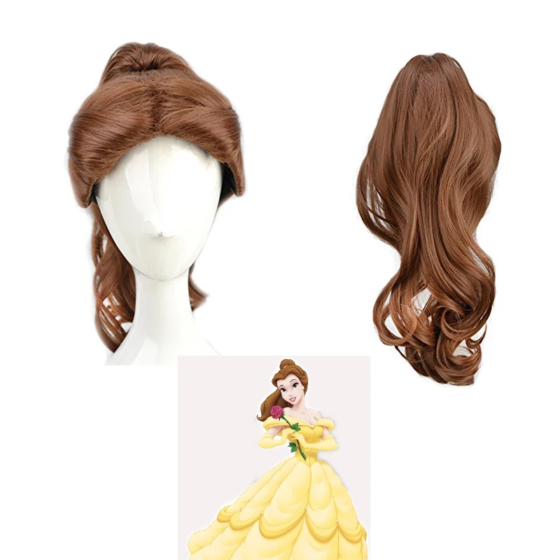 Beauty and the Beast Adult Women's Princess Belle Wig Cosplay Brown Synthetic Hair With Removable Chip Ponytail + Wig cap
Beauty and the Beast Adult Women's Princess Belle Wig Cosplay Brown Synthetic Hair With Removable Chip Ponytail + Wig cap