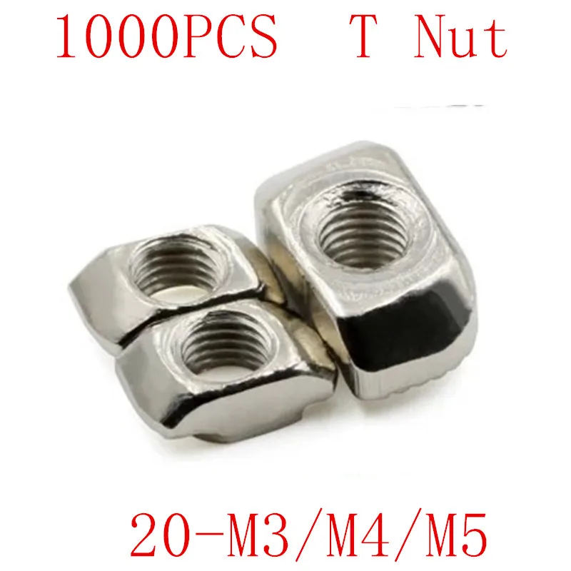 Wholesale 1000PCS M3 M4 M5 For 20 Series Slot T-nut Sliding T Nut Hammer Drop In Nut Fasten Connector 2020 Aluminum Extrusions
Wholesale 1000PCS M3 M4 M5 For 20 Series Slot T-nut Sliding T Nut Hammer Drop In Nut Fasten Connector 2020 Aluminum Extrusions