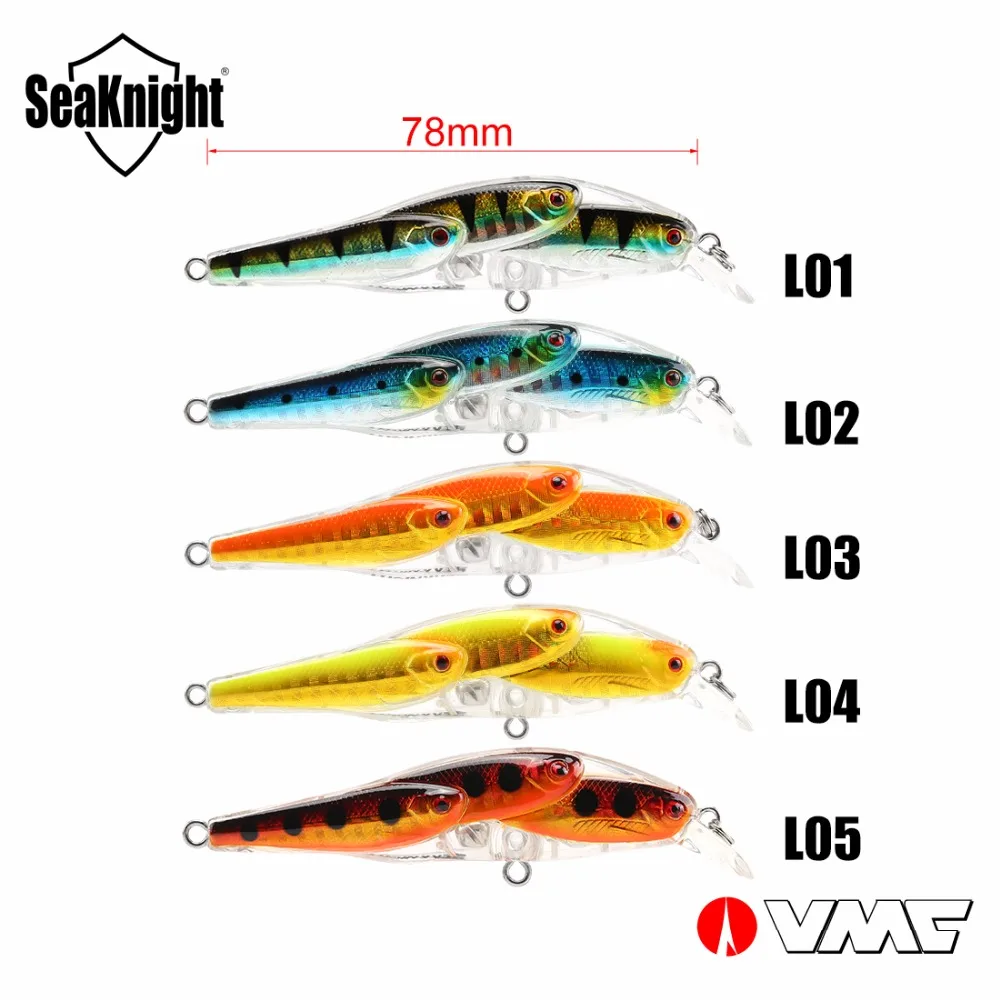 SeaKnight Minnow SK037 рыболовные приманки 1PC 10 2g 78 мм 0-1 0 м плавающая твердая приманка 3D