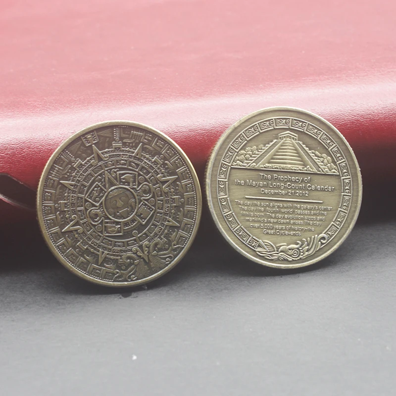 Maya Aztec Commemorative Coin Indian Mayan Long-Count Calendar Culture Challenge Coin One Dollar Brass Silver Coins Collectibles
Maya Aztec Commemorative Coin Indian Mayan Long-Count Calendar Culture Challenge Coin One Dollar Brass Silver Coins Collectibles