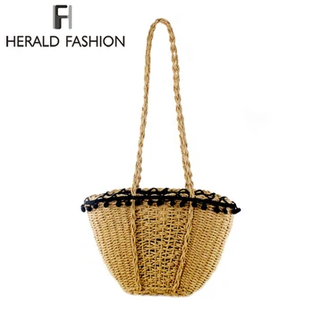 Herald Fashion New Beach Bag for Women Cute Handmade Straw Bags Summer Grass Handbags Drawstring Basket Bag Travel Tote
Herald Fashion New Beach Bag for Women Cute Handmade Straw Bags Summer Grass Handbags Drawstring Basket Bag Travel Tote