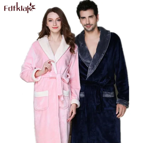 Fdfklak M-3XL Plus Size Winter Thicker Couple Flannel Long Sleeve Warm Bathrobes Long Bathrobe Dressing Gown Womens Robes Q381
Fdfklak M-3XL Plus Size Winter Thicker Couple Flannel Long Sleeve Warm Bathrobes Long Bathrobe Dressing Gown Womens Robes Q381