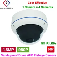 Lihmsek Home Security Camera For Safety 1.2mm 360 Degree Panoramic Lens Fisheye Camera 1.3 Megapixel CCTV Surveillance Product image