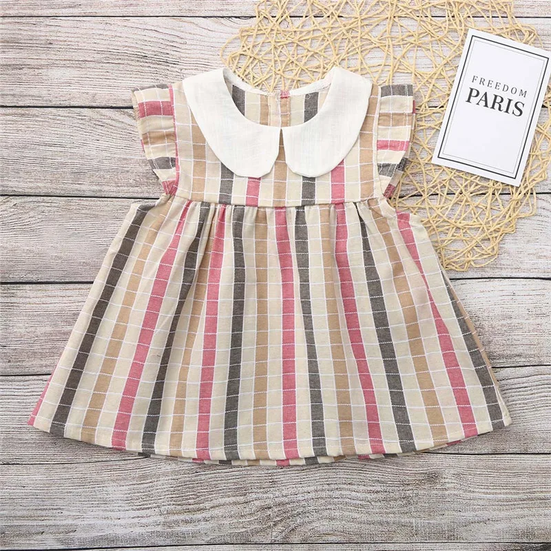 Toddler Baby Girls Shirt Casual Princess Multicolor Plaid T-Shirt Children Flying Sleeved Doll Collar Tops Clothes 1-5 Year A20
Toddler Baby Girls Shirt Casual Princess Multicolor Plaid T-Shirt Children Flying Sleeved Doll Collar Tops Clothes 1-5 Year A20