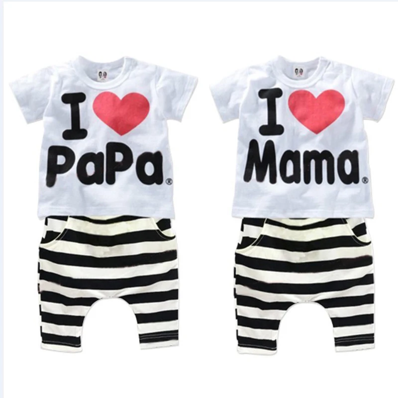 Baby Thanksgiving Outfits Stripe Two Piece Set I Love Papa I Love Mama Print Twin Baby Clothes Toddler Girls Boys Summer Clothes
Baby Thanksgiving Outfits Stripe Two Piece Set I Love Papa I Love Mama Print Twin Baby Clothes Toddler Girls Boys Summer Clothes