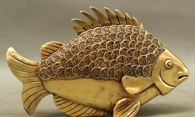 bronze Decoration Pure Brass Good value Lucky FengShui Chinese Folk Bronze Auspicious Wealth Money Coin Fish Copper Statue
bronze Decoration Pure Brass Good value Lucky FengShui Chinese Folk Bronze Auspicious Wealth Money Coin Fish Copper Statue