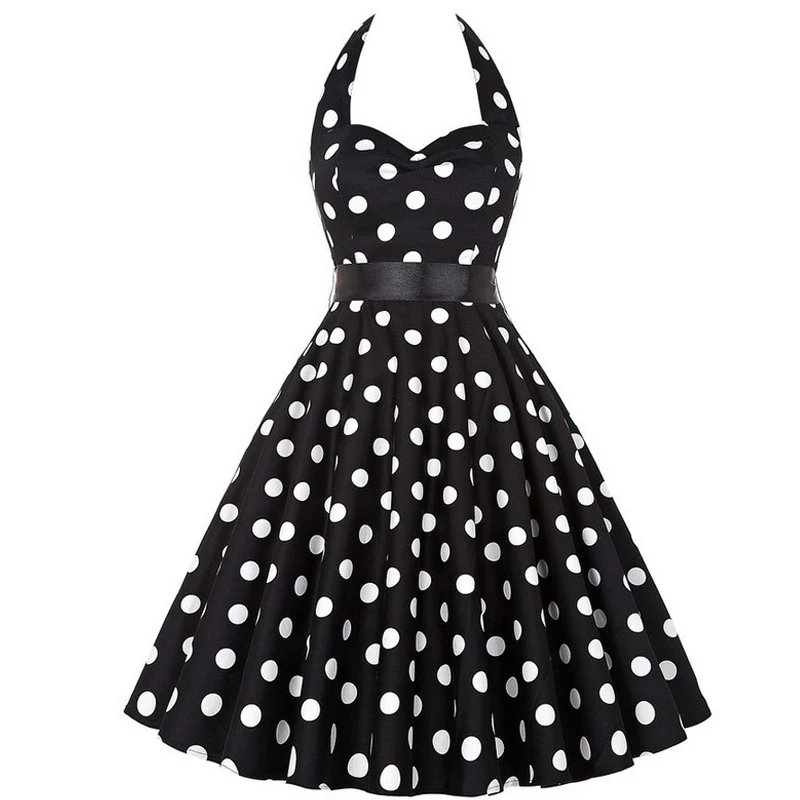 Toppick Polka Dot Retro Dress Women Halter Party Dress Bow Hepburn Vestidos Party Dress Robe Plus Size Elegant Midi Dress
Toppick Polka Dot Retro Dress Women Halter Party Dress Bow Hepburn Vestidos Party Dress Robe Plus Size Elegant Midi Dress