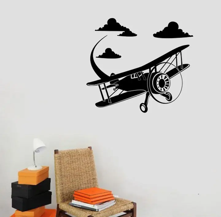 

Removable Airplane Wall Sticker for Kids Vinyl Decal Airplane Aircraft Aviation Home Decal Bedroom Plane Wall Sticker D-86