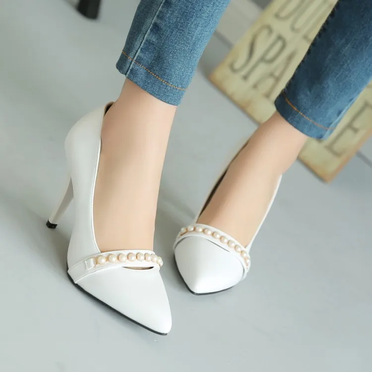 Big Size 11 12 13 ladies high heels women shoes woman pumps Fine-heeled metal decoration with sharp head and shallow mouth
Big Size 11 12 13 ladies high heels women shoes woman pumps Fine-heeled metal decoration with sharp head and shallow mouth