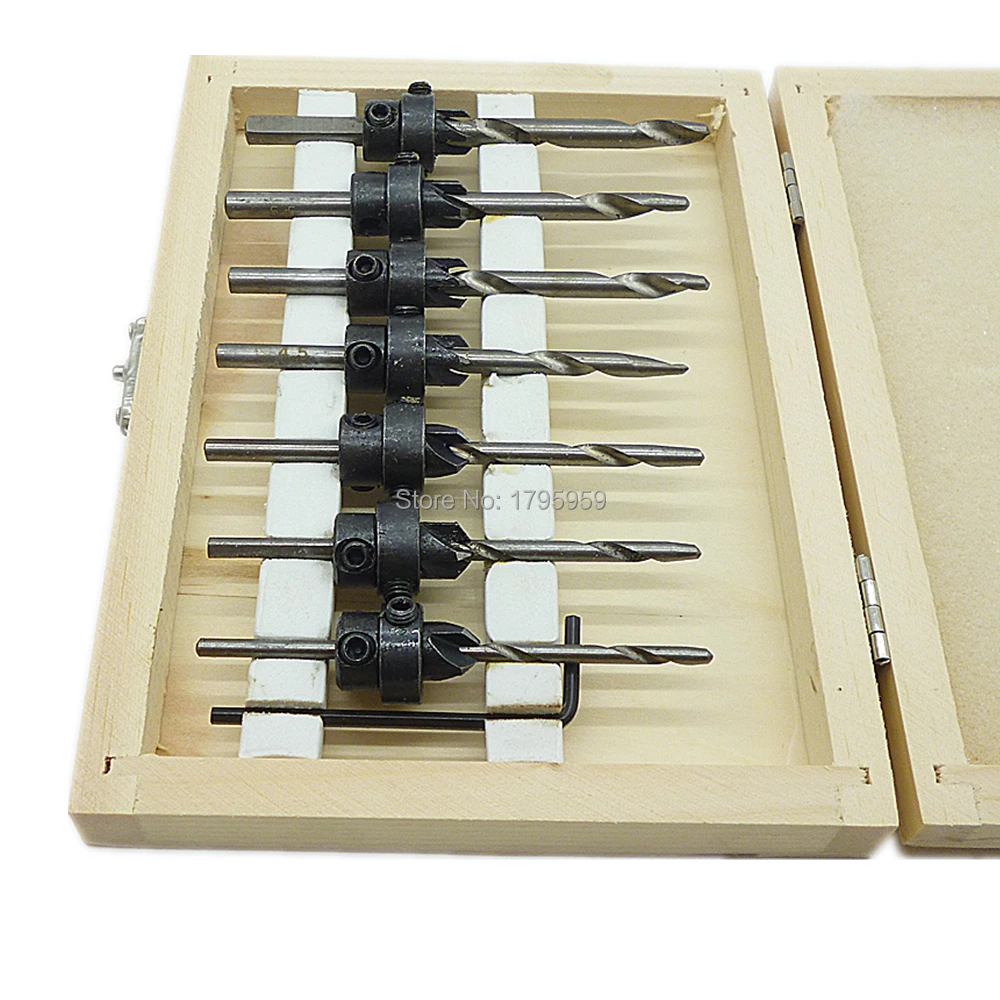 22pcs Countersink Tapered Drill Bits & Stop Collar Hex Key Set Woodworking Drill Bits Drilling Hole Tools 5# 6# 7# 8# 9# 10# 12#
22pcs Countersink Tapered Drill Bits & Stop Collar Hex Key Set Woodworking Drill Bits Drilling Hole Tools 5# 6# 7# 8# 9# 10# 12#