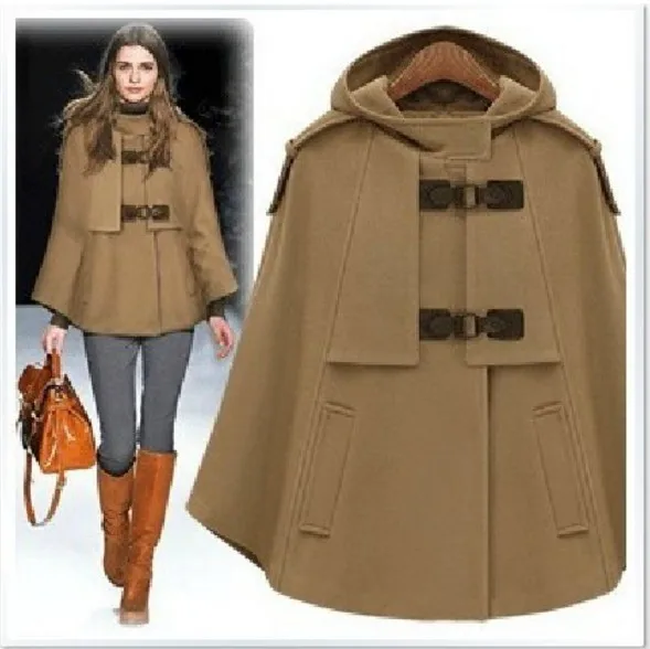 New Women's Hooded Wool Coats Solid Color Autumn Winter Woolen Jackets Outwear Plus Size Cloak Female Leisure Woolen Poncho
New Women's Hooded Wool Coats Solid Color Autumn Winter Woolen Jackets Outwear Plus Size Cloak Female Leisure Woolen Poncho