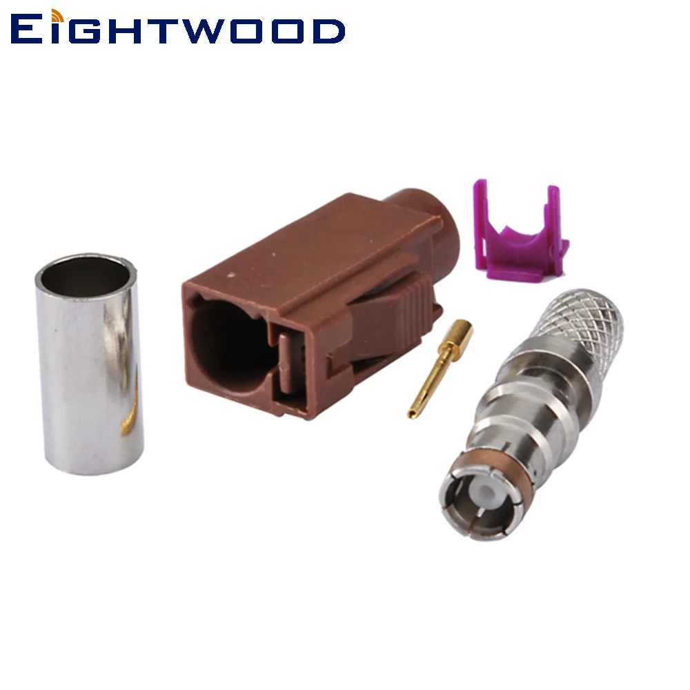 Eightwood Car TV2 Antenna Reciever Adapter Fakra Code F Jack Connector Brown/8011 Crimp for Cables RG58 LMR195(5PCS)
Eightwood Car TV2 Antenna Reciever Adapter Fakra Code F Jack Connector Brown/8011 Crimp for Cables RG58 LMR195(5PCS)