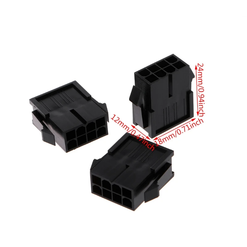 30 Pcs 4.2mm 8P 8 Pin Female Power Connector For PC Computer CPU Plastic Shell
