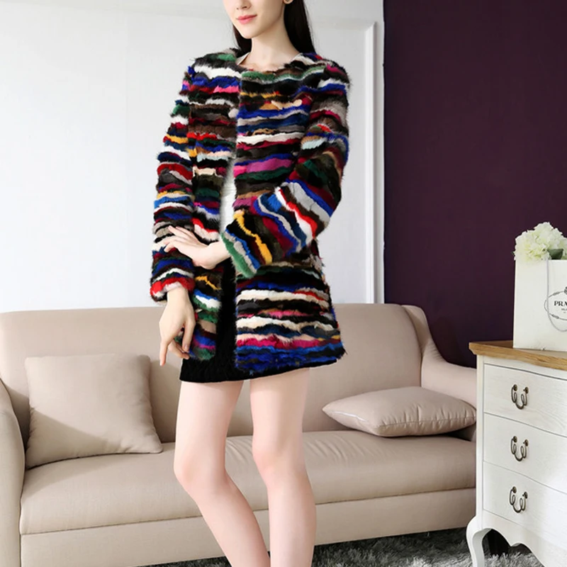 New Winter Mixed Colors Patchwork Real Mink Fur Coat Natural Mink Fur Stripe Color Jacket O neck Vintage Fur Coat wsr547
New Winter Mixed Colors Patchwork Real Mink Fur Coat Natural Mink Fur Stripe Color Jacket O neck Vintage Fur Coat wsr547