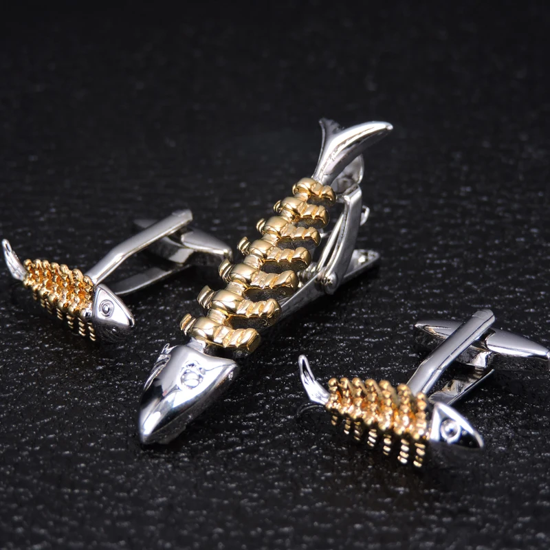 HYX Classic golden Tie Clips cufflinks set for Men High Quality Fish bone modeling Necktie Tie Bar link Clasp Brand Jewelry
HYX Classic golden Tie Clips cufflinks set for Men High Quality Fish bone modeling Necktie Tie Bar link Clasp Brand Jewelry