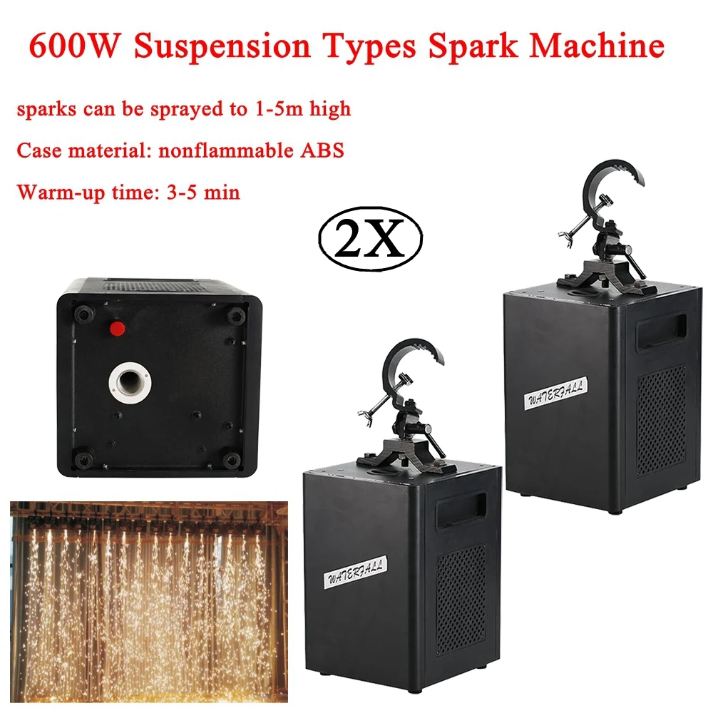 2Pcs/Lot 600W Suspension Types Spark Machine For Wedding DMX512 Pyrotechnics Effect Fireworks Fountain Professional DJ Disco
2Pcs/Lot 600W Suspension Types Spark Machine For Wedding DMX512 Pyrotechnics Effect Fireworks Fountain Professional DJ Disco