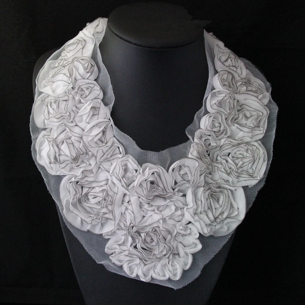CirGen Fashion Necklace Chiffon Lace Rose Statement Bib Collar Choker Necklace For Women Dress Jewelry Accessories Item,C48
CirGen Fashion Necklace Chiffon Lace Rose Statement Bib Collar Choker Necklace For Women Dress Jewelry Accessories Item,C48