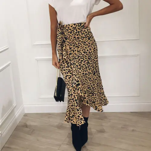 2019 Fashion Women's Leopard Flower Print Wrap over Aysmmetric Plit Fashion Skirt High Waist Long Sexy Skirt 2 Colors
2019 Fashion Women's Leopard Flower Print Wrap over Aysmmetric Plit Fashion Skirt High Waist Long Sexy Skirt 2 Colors