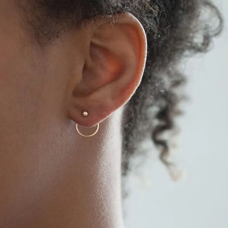 Trendy Fashion Silver Gold Color Hollow Circle Bead Stud Earrings for Women Back Hanging Earring femme brincos
Trendy Fashion Silver Gold Color Hollow Circle Bead Stud Earrings for Women Back Hanging Earring femme brincos