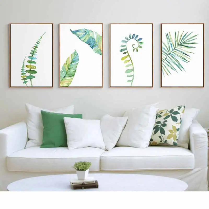 RuoGuan Watercolor Leaf canvas painting Green Plants poster Scandinavian Office wall pictures for living room home decor SH-018
RuoGuan Watercolor Leaf canvas painting Green Plants poster Scandinavian Office wall pictures for living room home decor SH-018