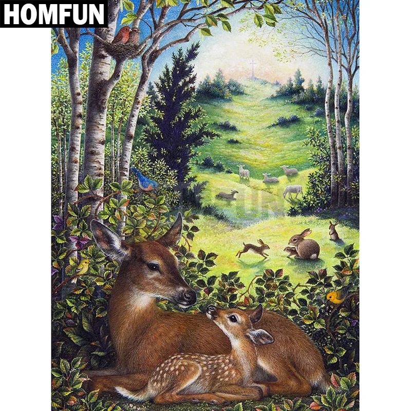 HOMFUN Full Square/Round Drill 5D DIY Diamond Painting "deer family" Embroidery Cross Stitch 5D Rhinestone Decor A00288
HOMFUN Full Square/Round Drill 5D DIY Diamond Painting "deer family" Embroidery Cross Stitch 5D Rhinestone Decor A00288
