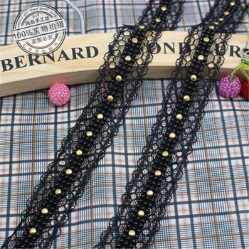 5Yards Black Beaded Lace Trim Mesh Lace Fabric Gold Aluminum Sheet Clothing Couch Curtain Decoration Lace Fabric 3.8cm Wide
5Yards Black Beaded Lace Trim Mesh Lace Fabric Gold Aluminum Sheet Clothing Couch Curtain Decoration Lace Fabric 3.8cm Wide
