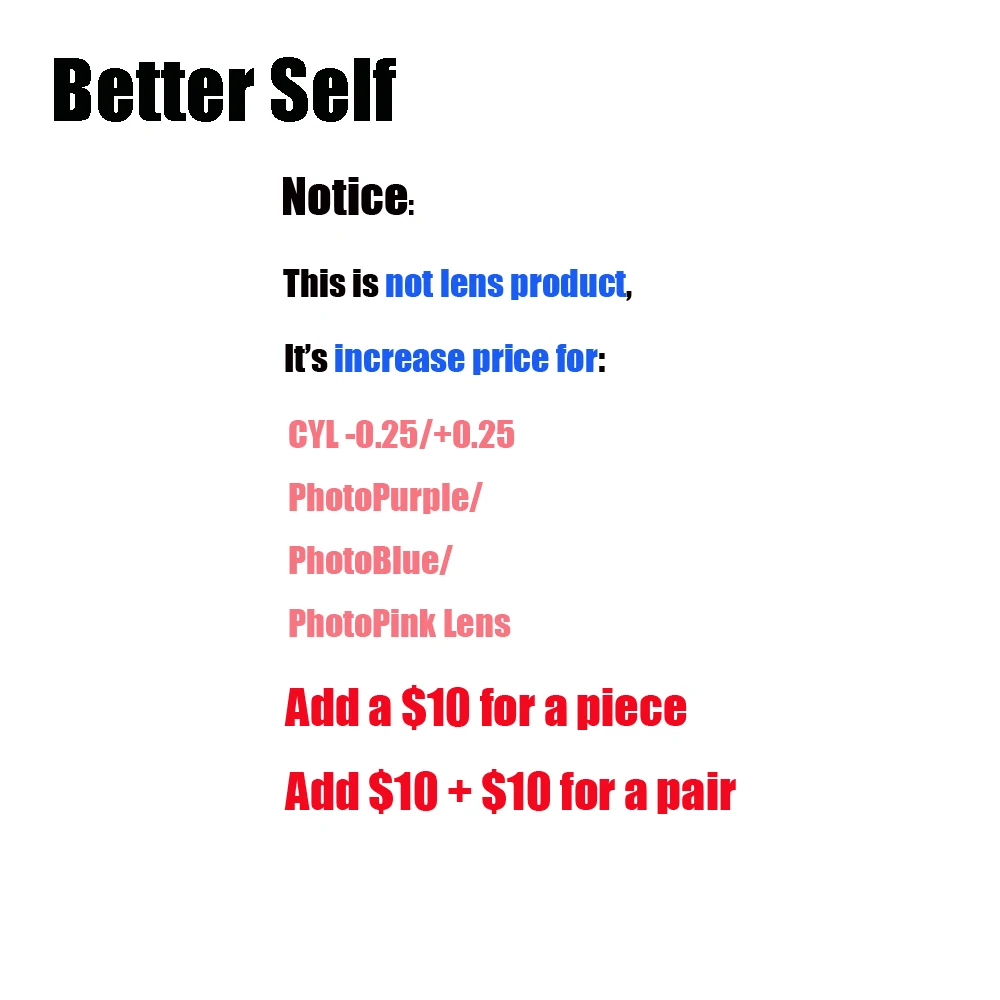 This Can't Be Order Alone Increase Used For CYL -0.25 CYL +0.25 PhotoPurple PhotoBlue PhotoPink Lens Better Self
This Can't Be Order Alone Increase Used For CYL -0.25 CYL +0.25 PhotoPurple PhotoBlue PhotoPink Lens Better Self