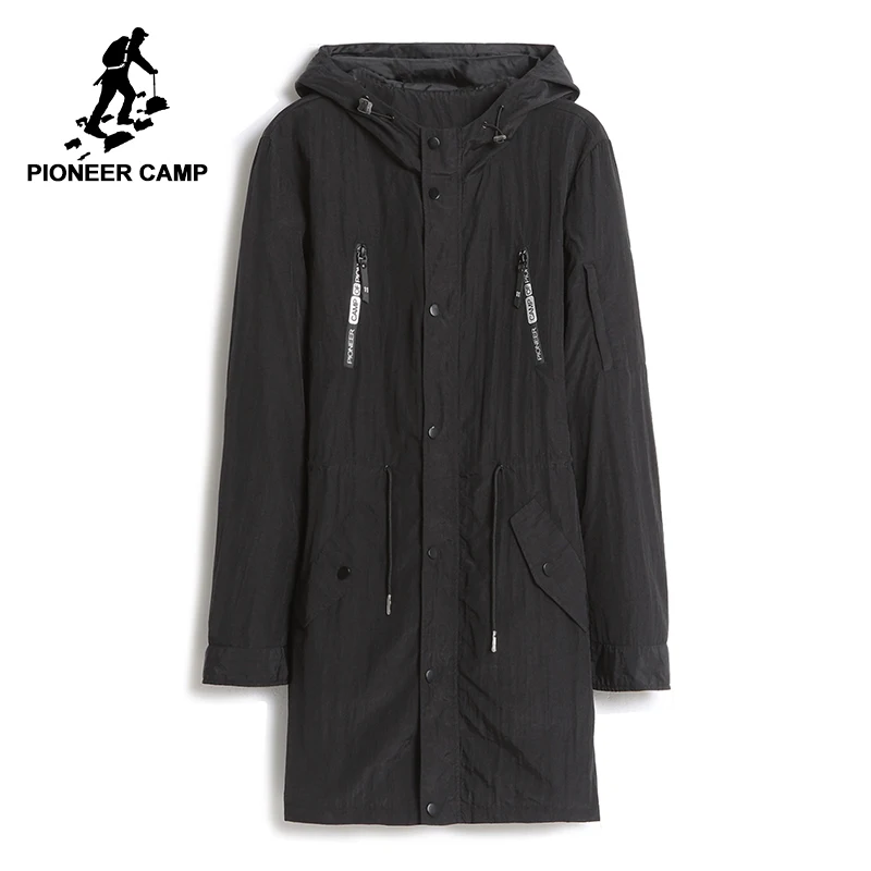 Pioneer Camp New thin black long jacket men brand clothing fashion black 100% Nylon coat male quality outerwear AJK705297
Pioneer Camp New thin black long jacket men brand clothing fashion black 100% Nylon coat male quality outerwear AJK705297