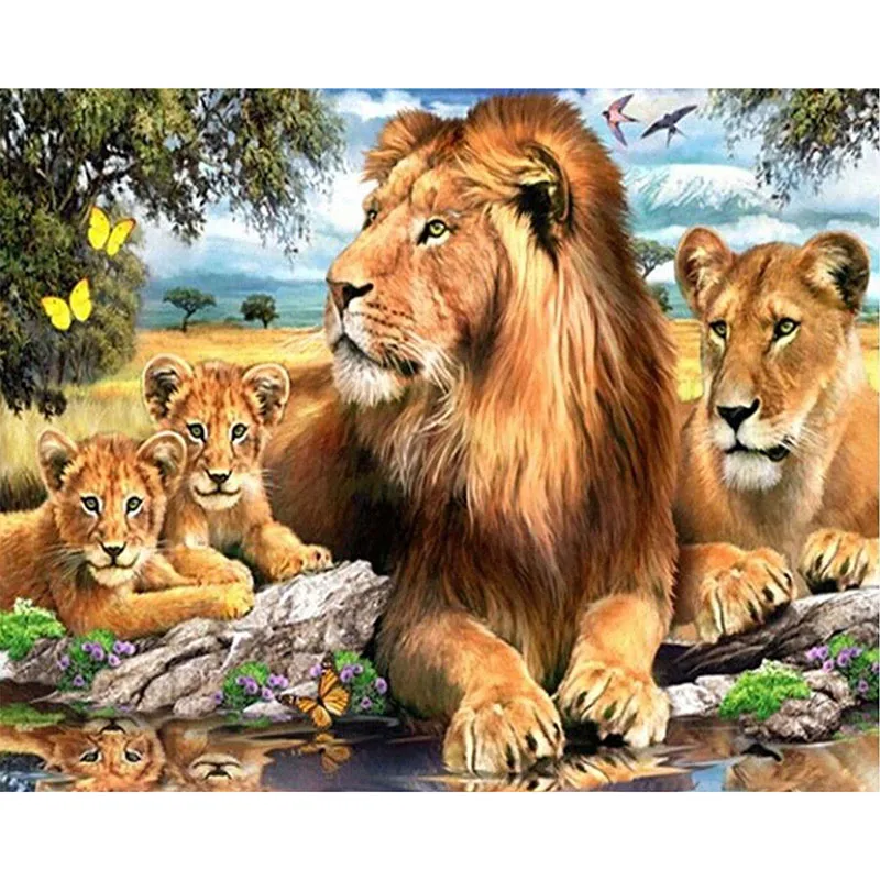 NEW 5D DIY Diamond Painting Cross Stitch Lions Family In Forest Needlework Diamond Embroidery Full Diamond Decorative KBL
NEW 5D DIY Diamond Painting Cross Stitch Lions Family In Forest Needlework Diamond Embroidery Full Diamond Decorative KBL