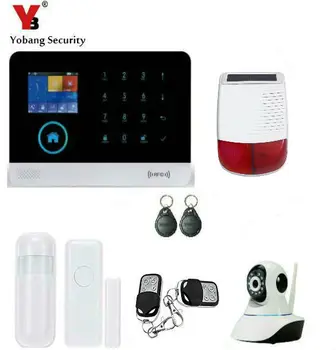 Yobang Security-WIFI APP Control Touch Screen Alarm Red Solar Siren Alarm Kits RFID Card SMS Intruder Security Alarm System
Yobang Security-WIFI APP Control Touch Screen Alarm Red Solar Siren Alarm Kits RFID Card SMS Intruder Security Alarm System